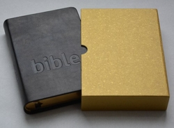 Bible ČSP luxus, černá kůže, krabička