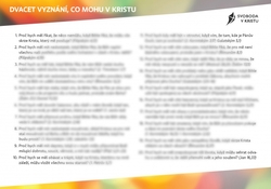 Karta vyznání DVACET VYZNÁNÍ, CO MOHU V KRISTU